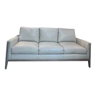 Hancock and Moore Creamy Soft Leather Sofa For Sale