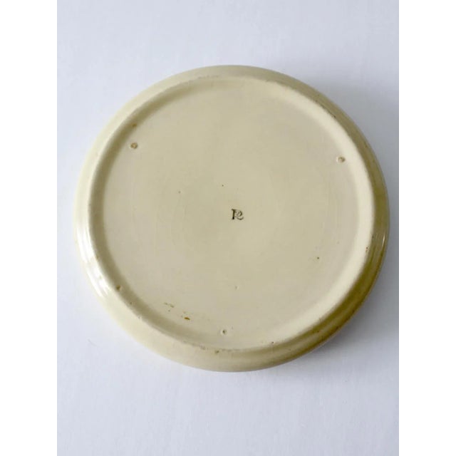 Cream Antique Roseville Juvenile Creamware Pottery Plate For Sale - Image 8 of 9