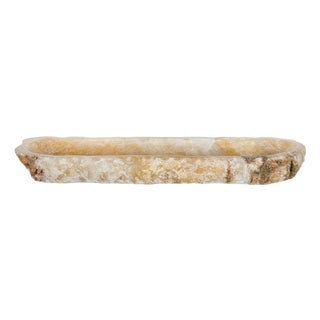 Natural Honey Onyx Elongated Bowl For Sale