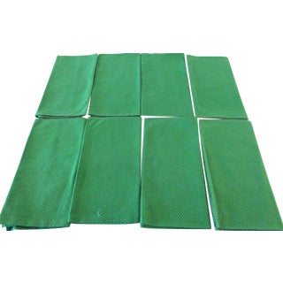 Set of Eight (8) Vintage Dinner Cotton Blend Napkins For Sale