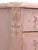 Vintage French Pink Distressed Nightstand With Floral Carvings For Sale - Image 12 of 13