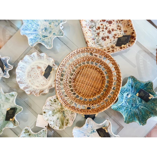 Contemporary Round Woven Basket, 20" For Sale - Image 3 of 4