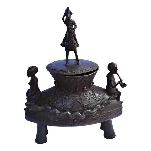 Bronze Ointment Container, Dogon, Mali, 1920s For Sale
