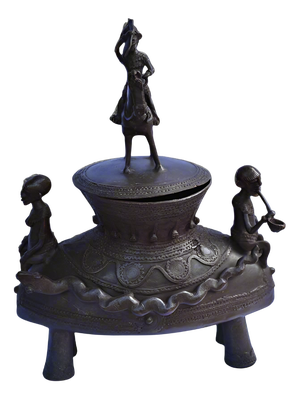 Bronze Ointment Container, Dogon, Mali, 1920s