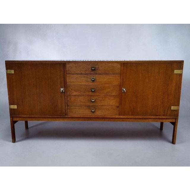 Mid-Century Modern Sideboard by Ole Gjerlov Knudsen & Torben Lind For Sale - Image 10 of 10