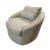 This trendy swivel chair is a gorgeous conversation piece in upholstered silver glittering leather. It features a smooth...