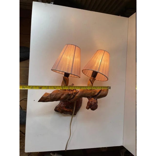 Italian Wall Sconce in Vine Tree, 1950s For Sale - Image 9 of 10