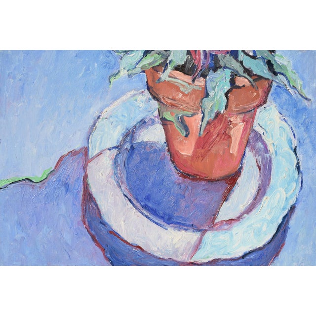 Richild Holt, Pansies, 1990, Oil Painting on Canvas, Framed For Sale - Image 6 of 12