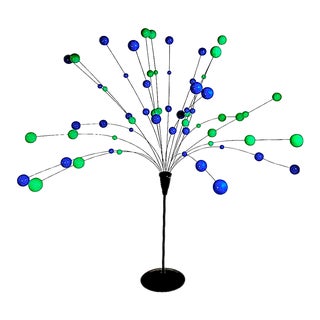 1960s Laurids Lonborg Danish Modern Blue Green Atomic Kinetic Mobile Sculpture For Sale