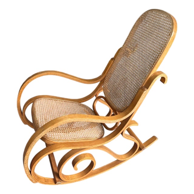 Vintage Thonet-Style Bentwood Rocking Chair – C. 1970 For Sale