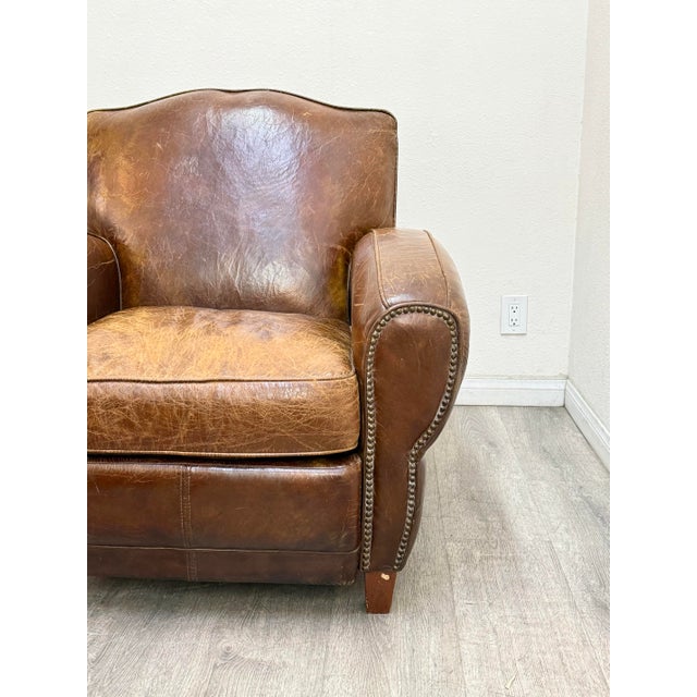 Animal Skin Pair of Recliner Leather Chairs For Sale - Image 7 of 11