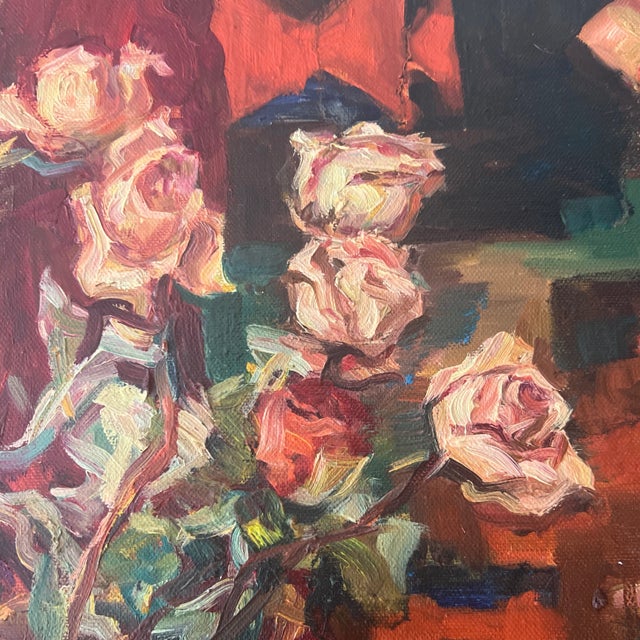 2000s Still Life Oil Painting on Canvas Framed by Liviu Hancu For Sale In Washington DC - Image 6 of 8