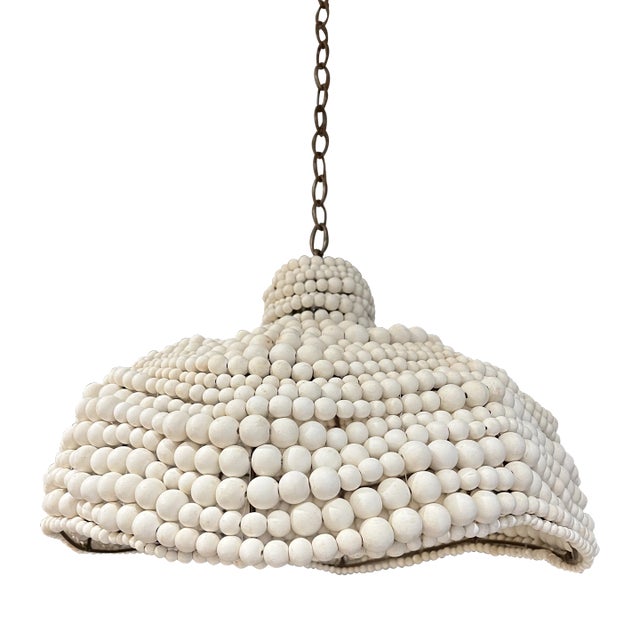 Contemporary Beaded Pendant With Bronze Hardware For Sale