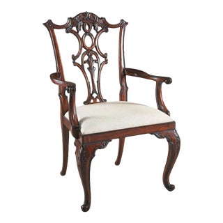 Maitland-Smith Cabriole Arm Chair For Sale