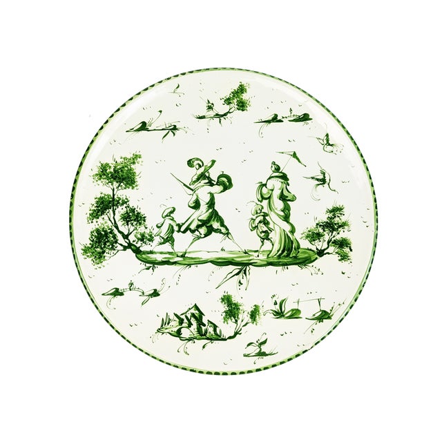 Large Italian Levantino Wall Ceramic Plate from Albisola or Savona District For Sale