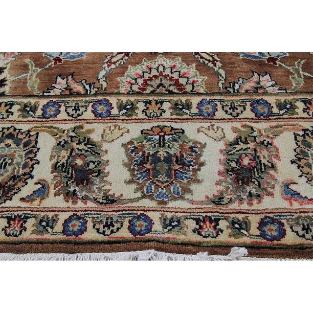 Handwoven Mughal Runner Rug 4'0" X 18'4" For Sale - Image 4 of 11