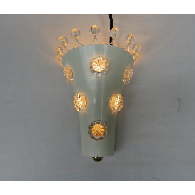 Mid-Century Modern Ceiling Light and Wall Lights from L. A. Riedinger Bronzewarenfabrik Gmbh, Augsburg, 1950s, Set of 3 For Sale - Image 3 of 18