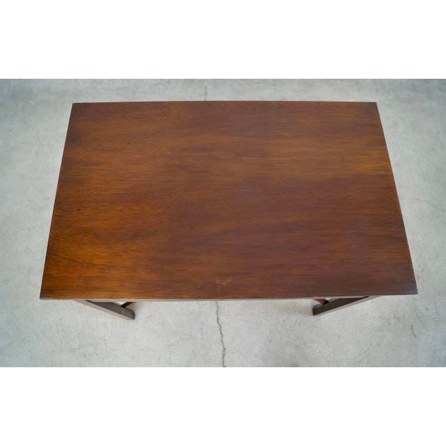 Brown Mid-Century Modern Style Madison Square End Table For Sale - Image 8 of 12