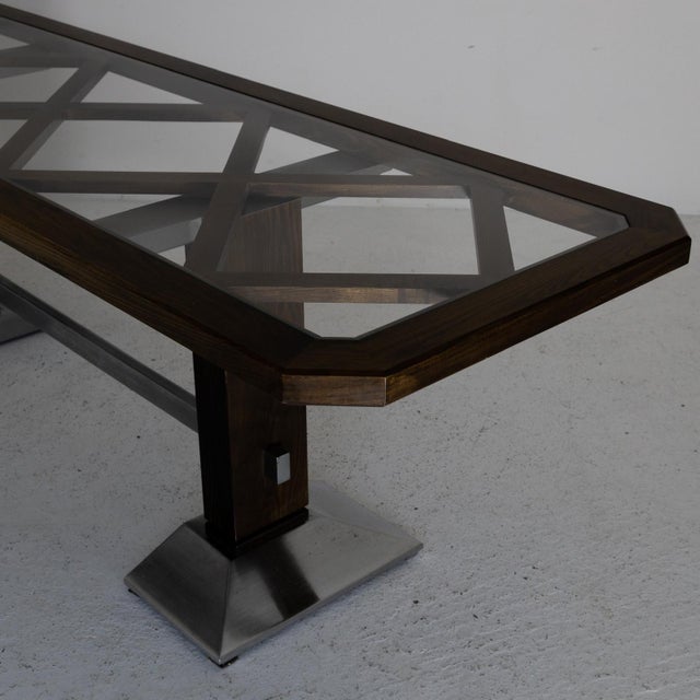 Wood Vintage Sculptural Table in Chestnut, 1970s For Sale - Image 7 of 18