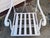 Vintage 1960s White Wrought Iron Cantilever Lounge Chair For Sale - Image 4 of 10