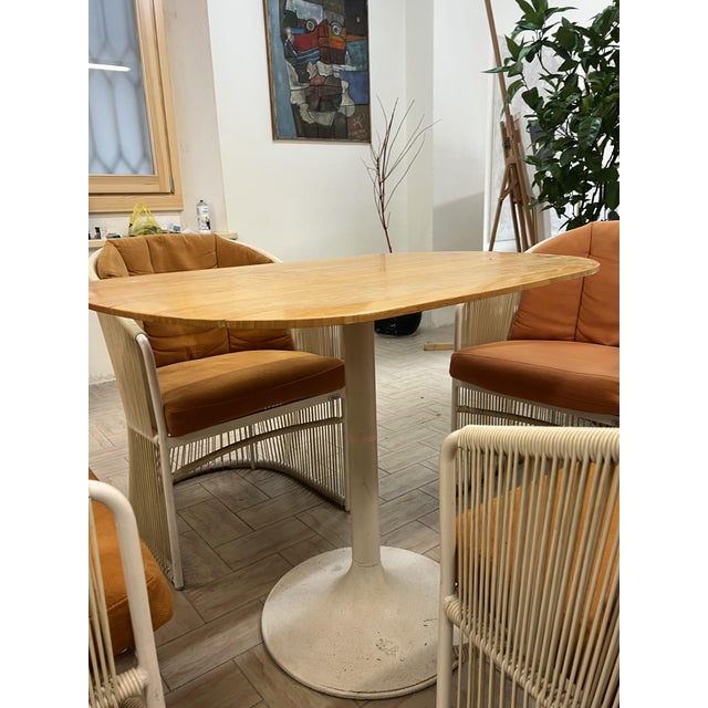 Ivory Vintage Outdoor Armchairs from Varaschin and Garden Table, Italy, 1980s, Set of 5 For Sale - Image 8 of 18