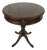 Vintage Mid-Century Regency Mahogany Drum Table With Carved Paw Feet For Sale