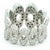 1990s Italian 18k White Gold 3 Carat Pavé Diamond Sculptural Statement Ring, Size 7 For Sale - Image 12 of 15
