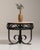 White 1920-1929 France Warm White Marble Wrought Iron Scroll-Base Table For Sale - Image 8 of 11