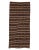 Textile Striped Vintage Brown Kilim Rug For Sale - Image 7 of 7