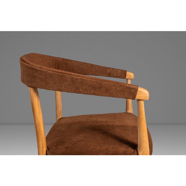 Mid-Century Modern Bentwood Lounge Chair / Armchair in Suede & Maple in the Manner of Lawrence Peabody / Thonet, Usa, C. 1950s For Sale - Image 10 of 18