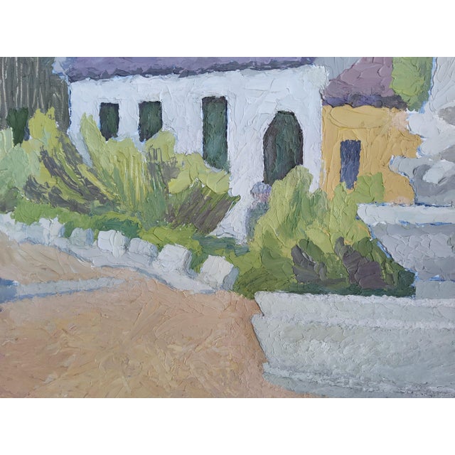 Paper Modernist Swedish Landscape Painting by Arne Granhall 1983 For Sale - Image 7 of 18