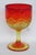 Viking Glass Amberina Yesteryear Star Footed Compote Goblet Cadmium Glow 5877b For Sale - Image 14 of 14