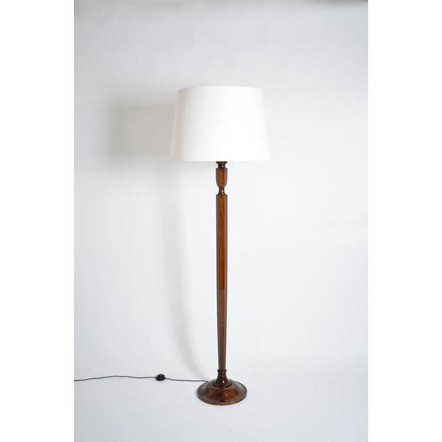 1940s Art Deco Mahogany Floor Lamp, 1940s For Sale - Image 5 of 5