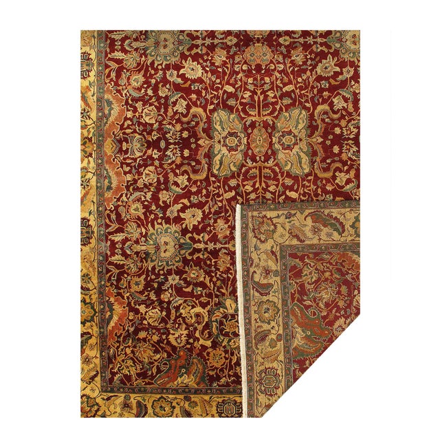 Traditional Pasargad DC Rust Fine Hand Knotted Augra Rug For Sale - Image 3 of 3