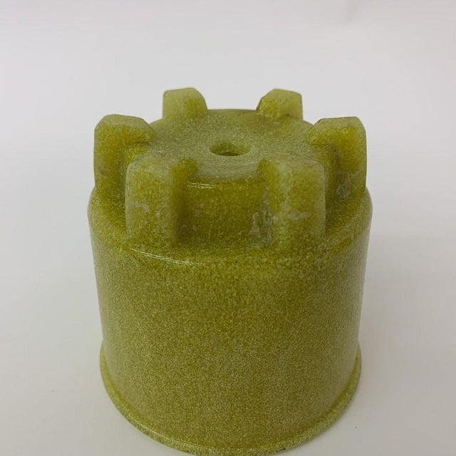 1920s Antique Leerdam Copier cactus pot in yellow graniver glass , 1928 For Sale - Image 5 of 7