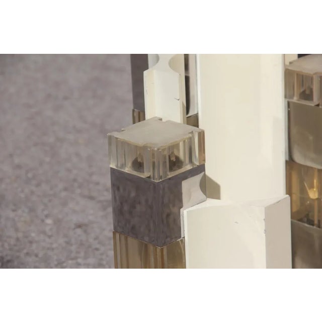 Silver Sculptural Table Lamp by Gaetano Sciolari, 1970s For Sale - Image 8 of 18