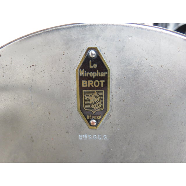 Art Deco French Nickel-Plated Illuminated Wall Mirror from Brot, 1920s For Sale - Image 13 of 18