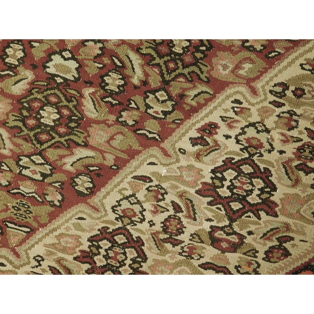 Antique Persian Senneh Kilim Rug - 4'x 6'5" For Sale - Image 4 of 12