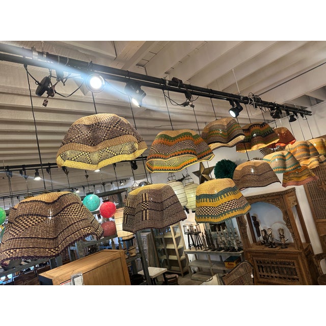 Bolga Wave Basket Pendant Light For Sale - Image 11 of 11