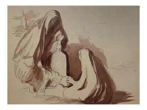 Devotion, Early 20th-Century, Watercolor