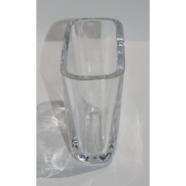 Glass 1940s Swedish Crystal Vase "Sale-Away Ship Motif" Etched For Sale - Image 7 of 13