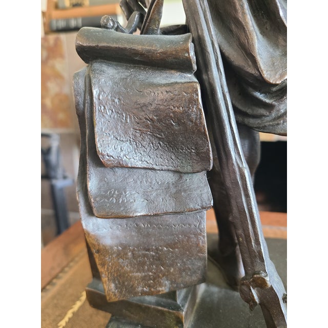 Pierre-Jean David Antique 19th Century Bronze Sculpture Statue of Ambroise Paré For Sale - Image 13 of 18