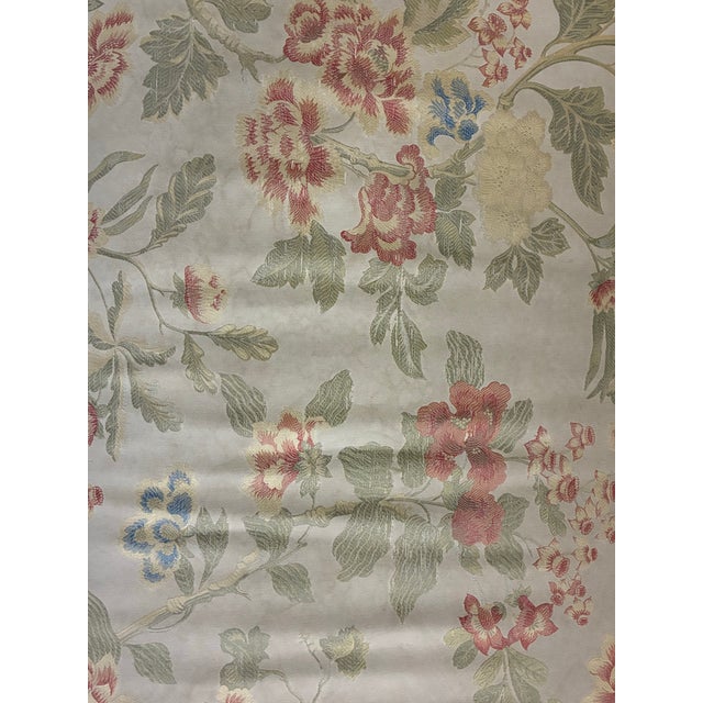 Cream Late 20th Century Baker Furniture Milling Road English Traditional Floral Roll Arm Sofa For Sale - Image 8 of 12