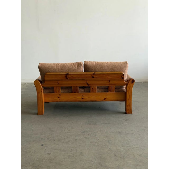 Rose Mid 20th Century Pine Loveseat Sofa For Sale - Image 8 of 15