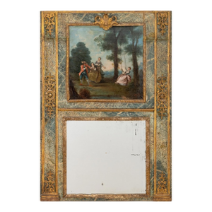 Louis XVI Painted Trumeau Mirror, 18th Century