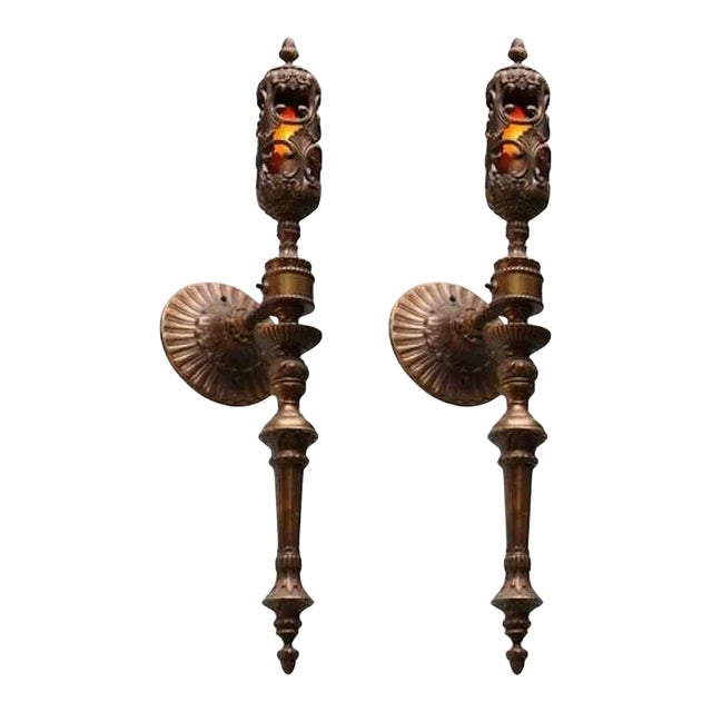 19th Century Palatial Grand Scale Wall Torchieres Grand Sconces From a Chateau With Provenance - A Pair For Sale