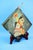 Measurements: height: 15 cm; width: 15 cm; depth: 1 cm square, diamond-shaped ceramic tile, entirely hand-decorated,...