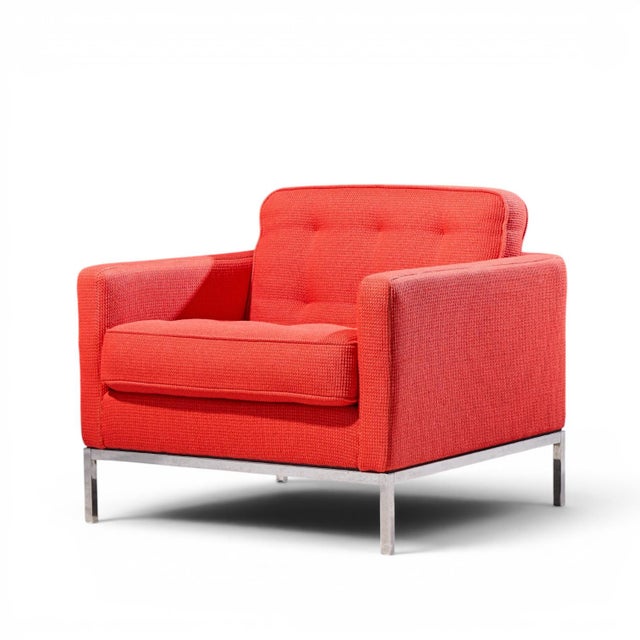 Florence Knoll Mid Century Relaxed Cube Club Lounge Chairs - Pair For Sale In Chicago - Image 6 of 13