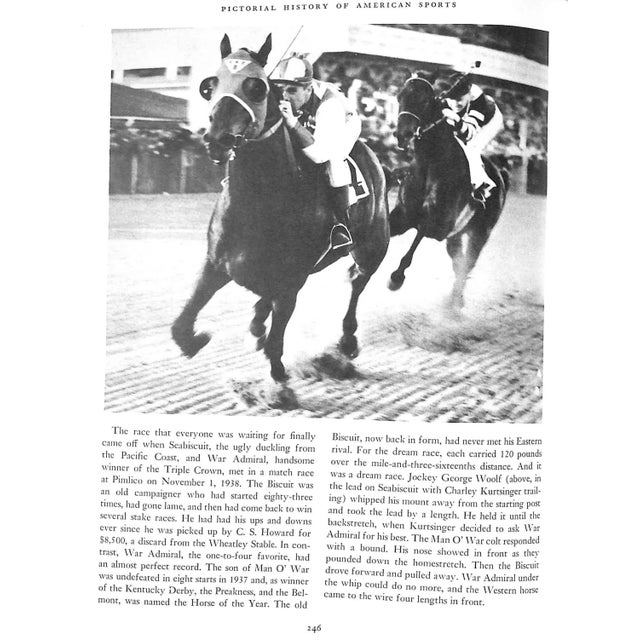 "Pictorial History of American Sports: From Colonial Times to the Present" 1952 Durant, John and Bettmann, Otto For Sale - Image 4 of 10