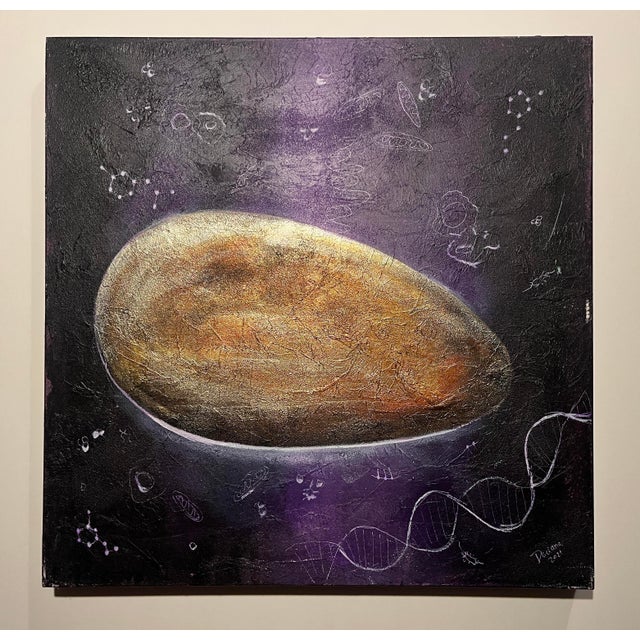 2021 Original Triptych (Set of Tree) Acrylic on Canvas Paintings by Daciana Androne Signed with Certificate of...